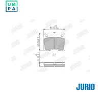 JURID 571532J Brake pad set