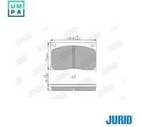 JURID 571533J Brake pad set
