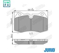 JURID 571852J Brake pad set