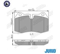JURID 571852J Brake pad set