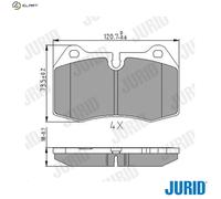 JURID 571852J Brake pad set