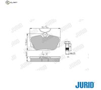 JURID 571875J Brake pad set