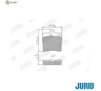 JURID 571925J Brake pad set