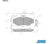Jurid Brake Pad Set 571937J - Disc Brake for Land Rover Discovery II, Range Rover II