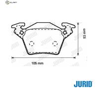 BRAKE PAD SET DISC BRAKE 571947J FOR MERCEDES-BENZ V-CLASS VITO/Van/Bus 2.1L