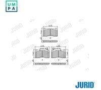 JURID 571952J Brake pad set