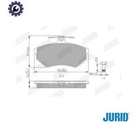 JURID 571969J Brake Pad Set, disc brake for SEAT,VW