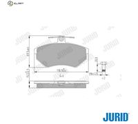 JURID 571969J Brake Pad Set, disc brake for SEAT,VW