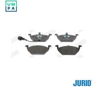 Jurid Brake Pad Set 571971J - Disc brake - Fits Audi, SEAT, Skoda, VW (A2/A3/Leon/Yeti/Polo)