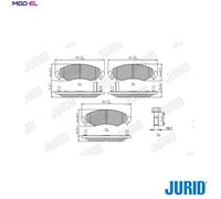 Jurid Brake Pad Set 571981J Disc Brake for Opel Agila A 1.0 12V