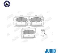 Jurid Brake Pad Set 571981J Disc Brake for Opel Agila A 1.0 12V