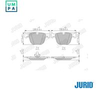 JURID 571991J Brake pad set