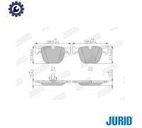 JURID 571991J Brake pad set