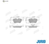 Jurid Brake Pad Set 571992J - Front Disc Pads Fits MINI 01-08