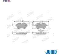 Jurid Brake Pad Set 571992J - Front Disc Pads Fits MINI 01-08