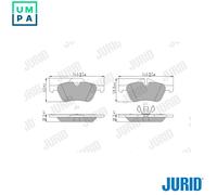Jurid Brake Pad Set 571992J - Front Disc Pads Fits MINI 01-08