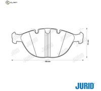 JURID 571993J Brake pad set