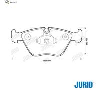 Jurid Brake Pad Set 571994J – Disc Brake for BMW/MG 3/X3/E46/E83/E86 – SFP000040