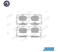 Jurid Brake Pad Set 571997J – Disc Brake for Vauxhall Zafira / Astra Mk IV / Saab 9-5