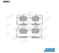 BRAKE PAD SET DISC BRAKE 571997J FOR VAUXHALL ZAFIRA/Mk ASTRA/IV SAAB 9-5