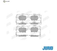 Jurid Brake Pad Set 571997J – Disc Brake for Vauxhall Zafira / Astra Mk IV / Saab 9-5