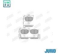 Jurid Brake Pad Set 572127J – Disc Brake for Hyundai / Kia / Nissan