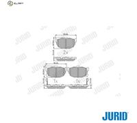 Jurid Brake Pad Set 572127J – Disc Brake for Hyundai / Kia / Nissan