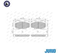 Jurid Brake Pad Set 572253J Disc Brake Fits Toyota 4Runner II 2.4 TD