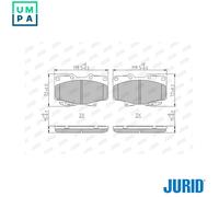 Jurid Brake Pad Set 572253J Disc Brake Fits Toyota 4Runner II 2.4 TD