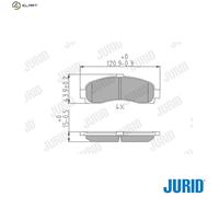BRAKE PAD SET DISC BRAKE 572257J FOR NISSAN CGA3DE 1.3L CG10DE 1.0L TD15 1.5L