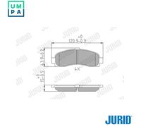 JURID 572257J Brake pad set