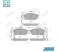 JURID 572268J Brake pad set