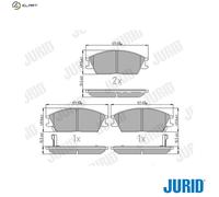 JURID 572268J Brake pad set
