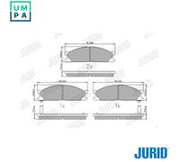 JURID 572373J Brake pad set