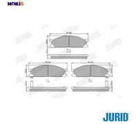 JURID 572373J Brake pad set