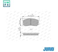 JURID 572375J Brake pad set