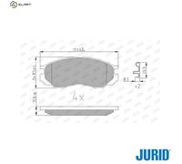 JURID 572419J Brake pad set