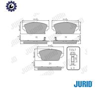 BRAKE PAD SET DISC BRAKE 572429J FOR HONDA F23A1/F23X5/F23W5/F23Z5 2.3L 4cyl