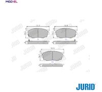 BRAKE PAD SET DISC BRAKE 572444J FOR MAZDA FAMILIA/VI ETUDE ALLEGRO/MK/VIII 1.8L