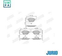 Jurid Brake Pad Set 572480J - Disc Brake for Honda Civic X, Accord VII, Tourer, Aerodeck