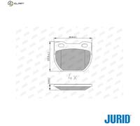 JURID 572494J Brake pad set