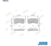 JURID 572498J Brake pad set