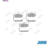 JURID 572504J Brake pad set