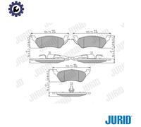 JURID 572505J Brake pad set