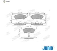 JURID 572505J Brake pad set