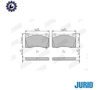 JURID 572508J Brake pad set