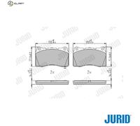 JURID 572508J Brake pad set
