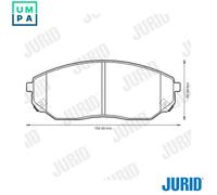 JURID 572511J Brake pad set