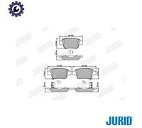 JURID 572516J Brake pad set