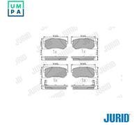 Jurid Brake Pads Rear Fits Hyundai Kia i10 Picanto 04-17